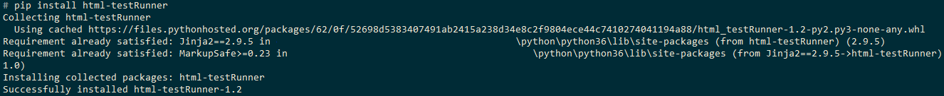 HTML-Test-Runner-Installation