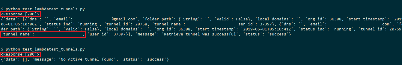 Tunnel-Output-Snapshot