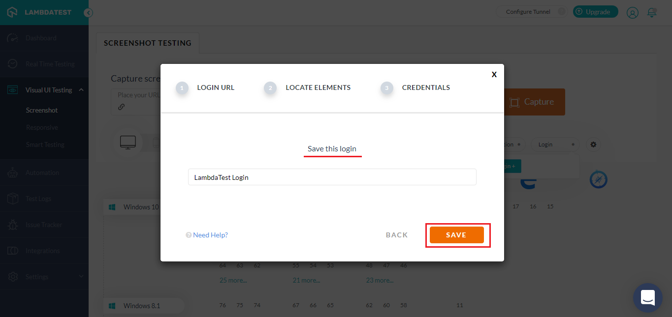 Saving Login Details at LambdaTest Saving Login Details at LambdaTest