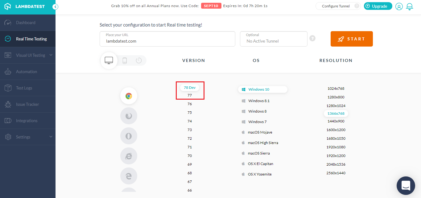 Real Time Testing in Chrome 77