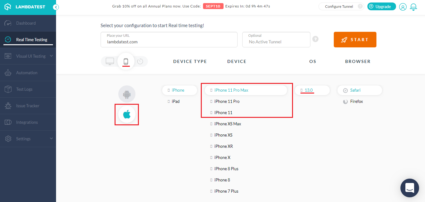 Cross Browser Testing On Latest iPhones