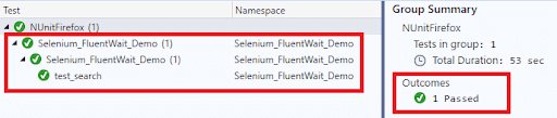 Final result for Explicit wait in Selenium