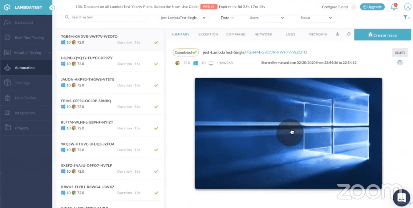 lambdatest-dashboard lambdatest-dashboard