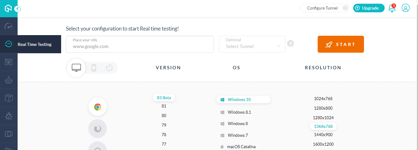 Test on Google Chrome Test on Google Chrome