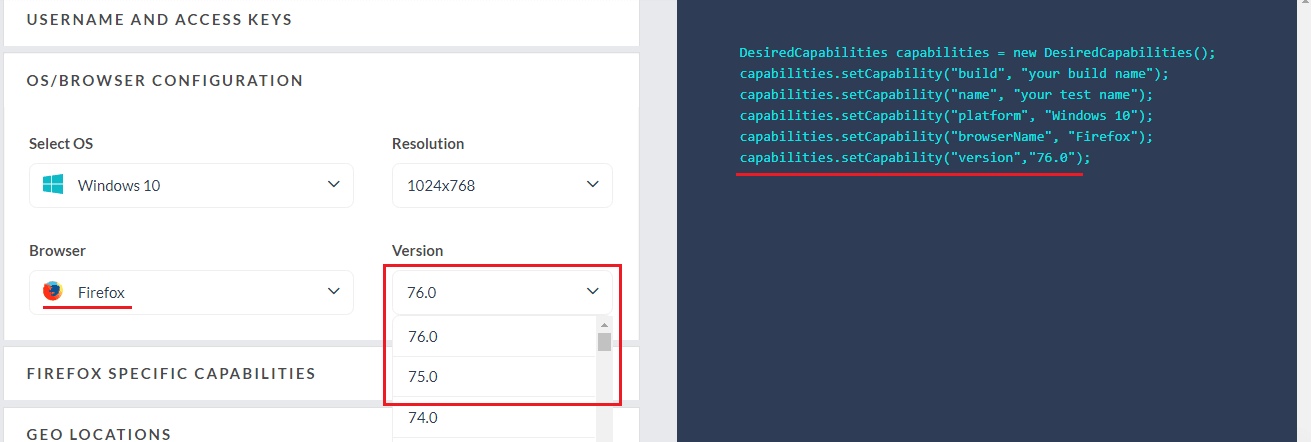 Test on Firefox Browsers Test on Firefox Browsers