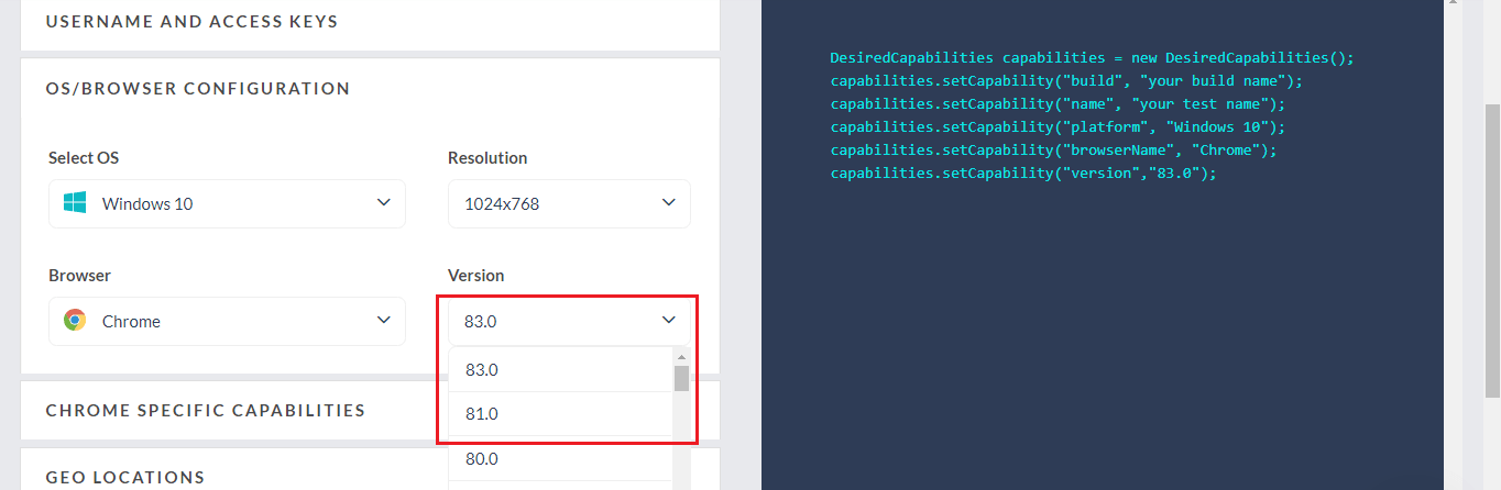 Test on Chrome Browsers Test on Chrome Browsers