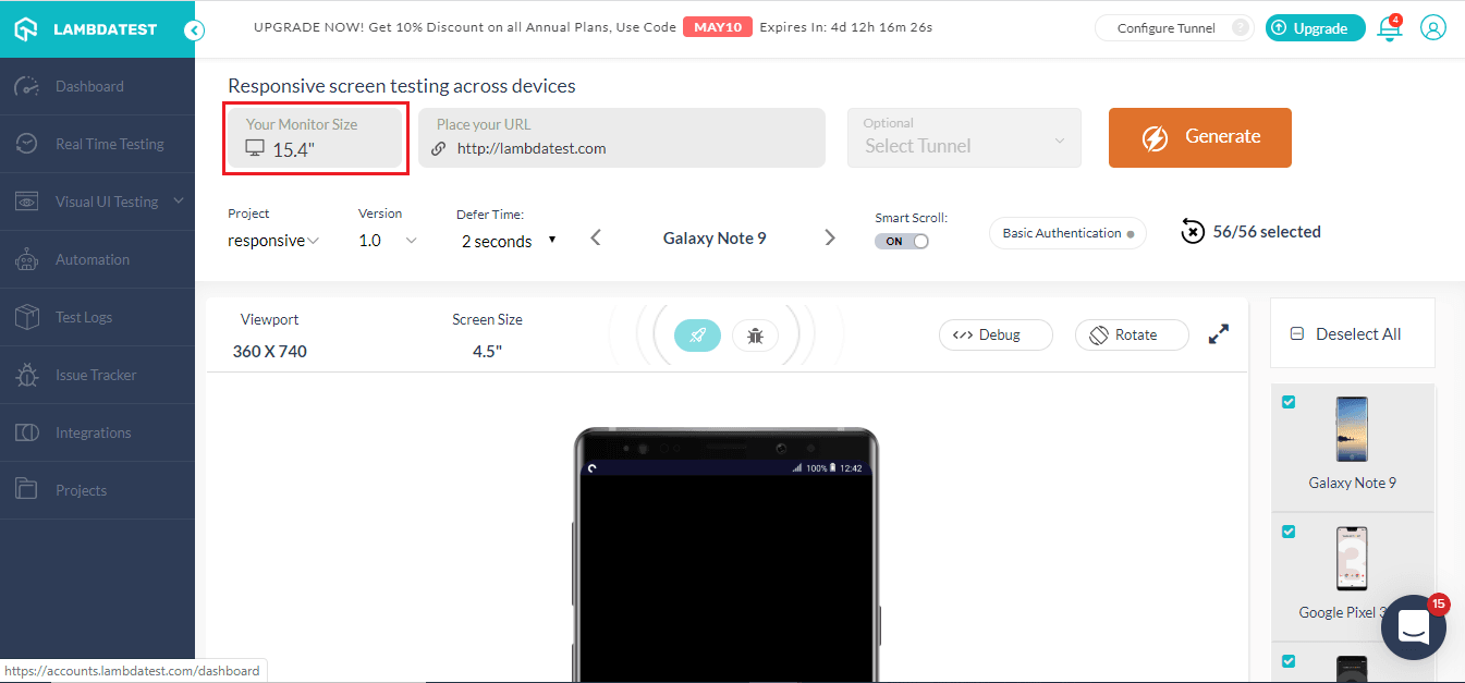 website responsive test