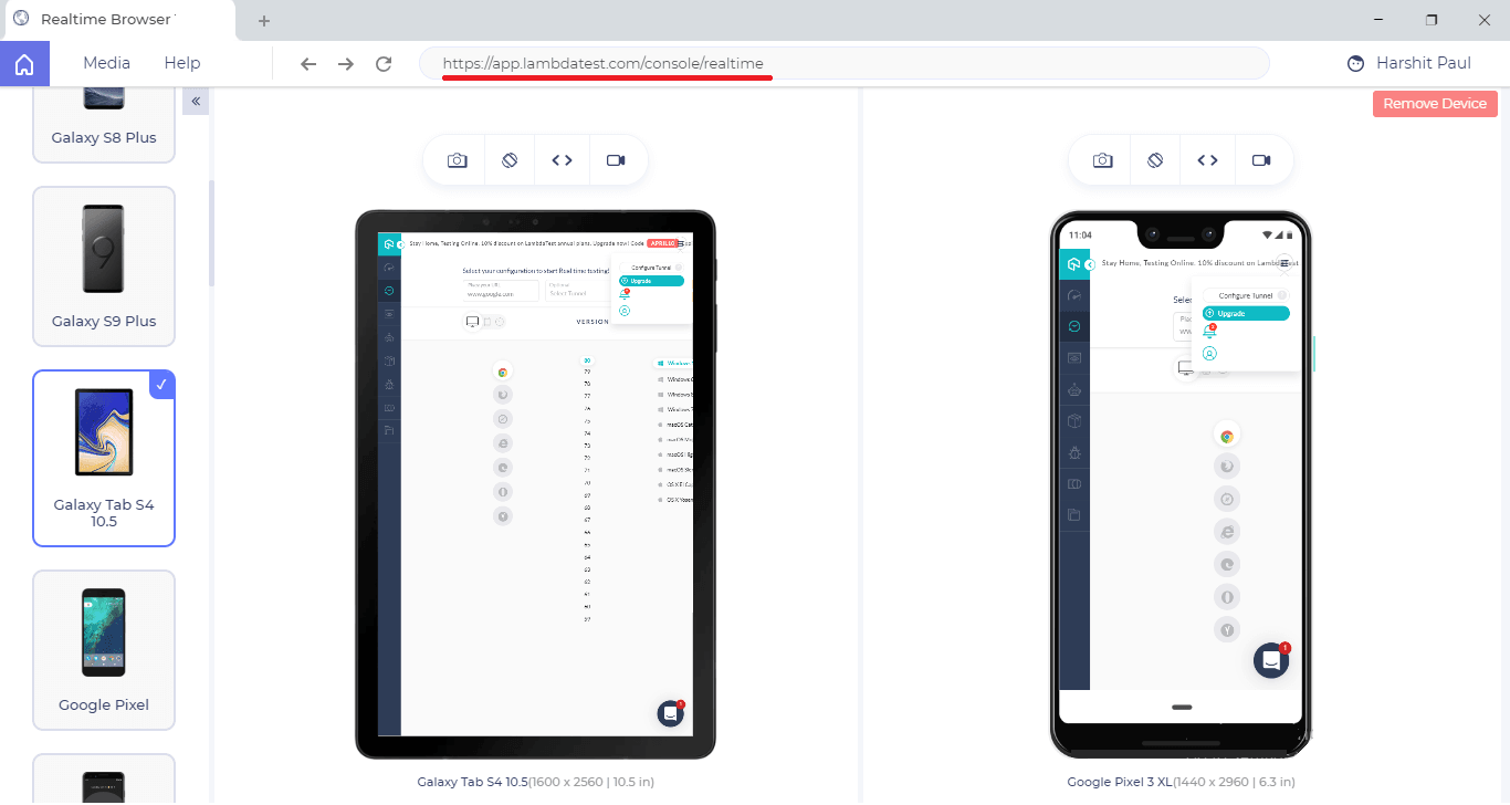 Compare Website on different devices Compare Website on different devices