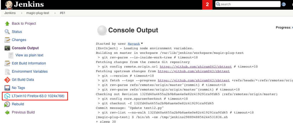 Jenkins test automation Jenkins test automation