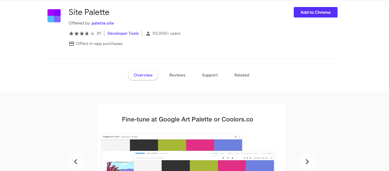 Site Palette extension Site Palette extension