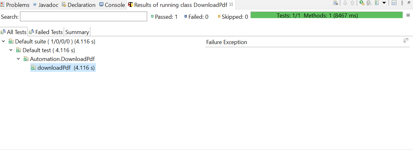 TestNG output console TestNG output console