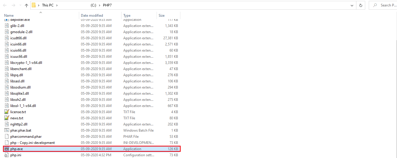 Unzip the zipped php file