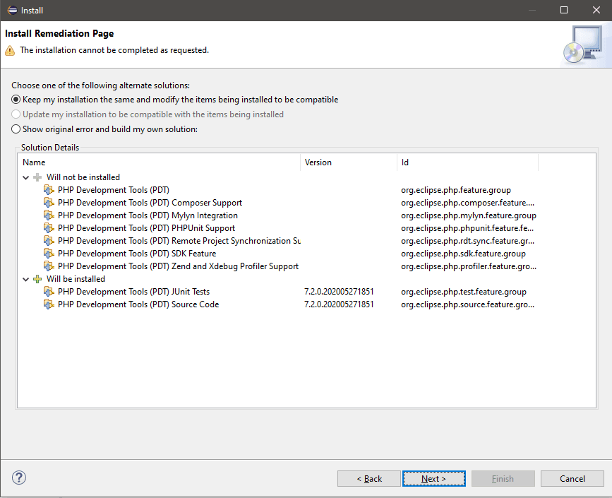 Installing the PDT update - Step 2