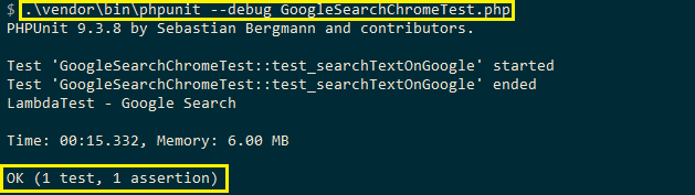 Selenium web automation tests