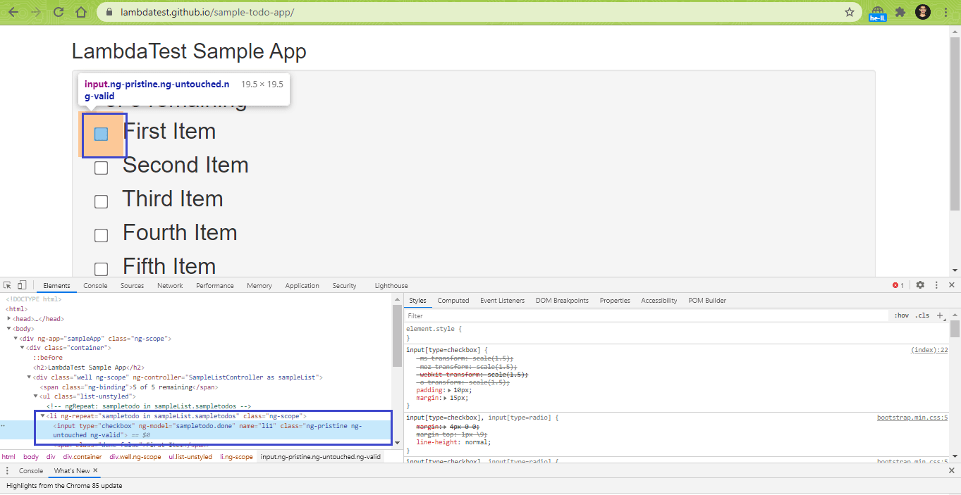 web elements operations
