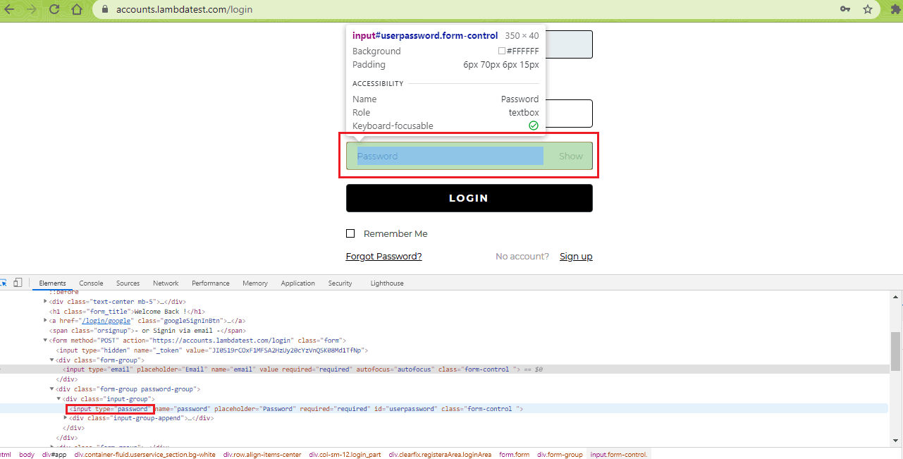 element in the WebElement element in the WebElement
