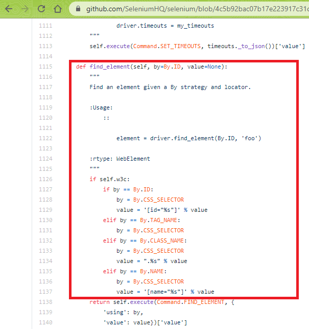 find_element in WebDriver find_element in WebDriver