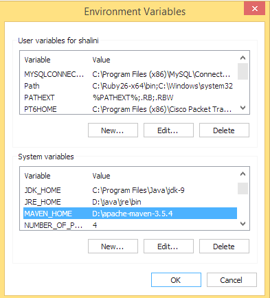 Environment Variables Maven Environment Variables Maven