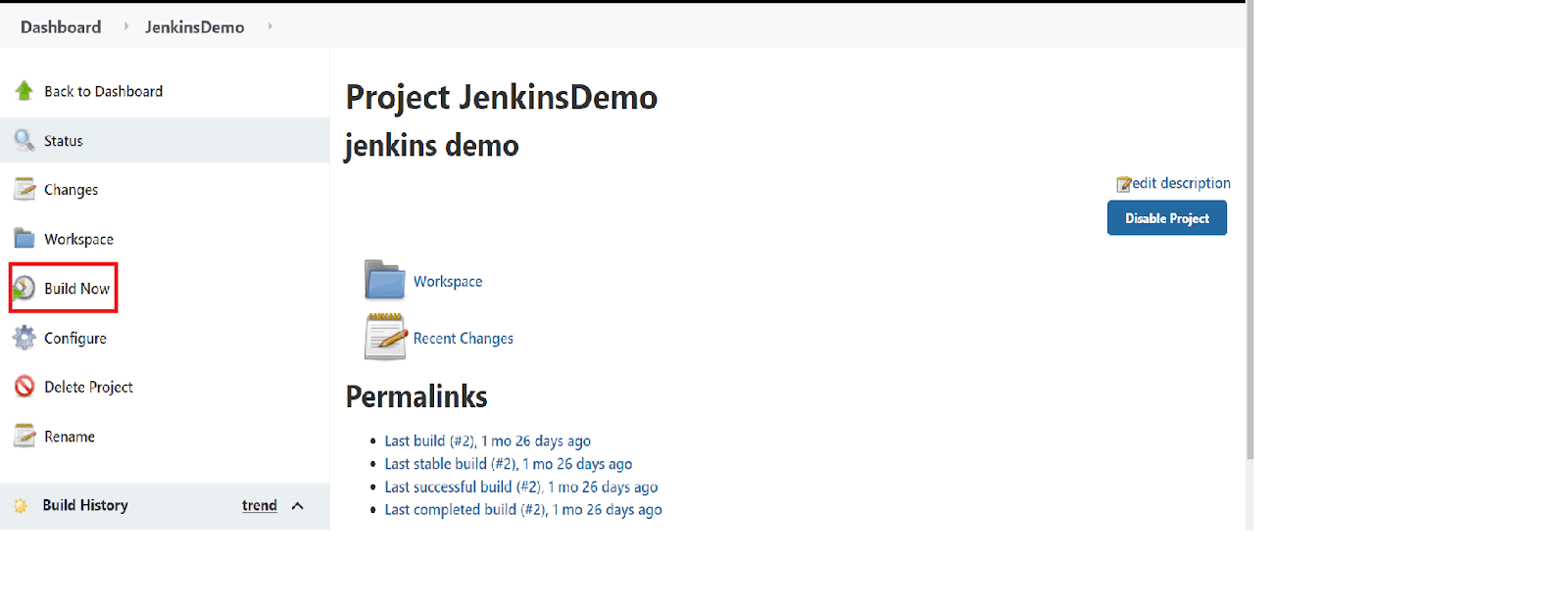 Jenkins project Demo Jenkins project Demo