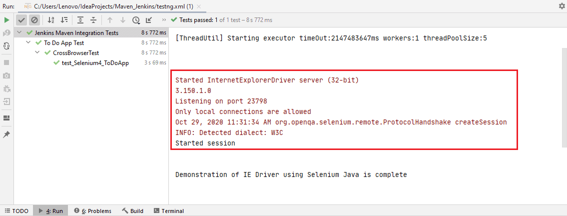 TestNG project TestNG project