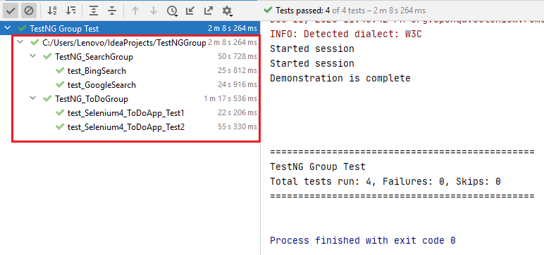 SuperGroup test scenarios SuperGroup test scenarios