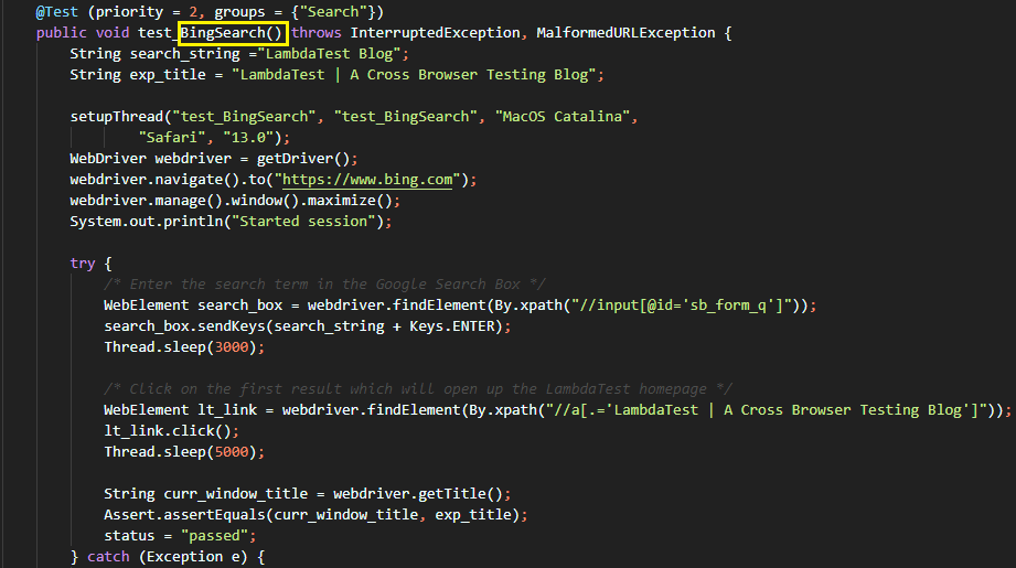 Test Bing Search Test Bing Search
