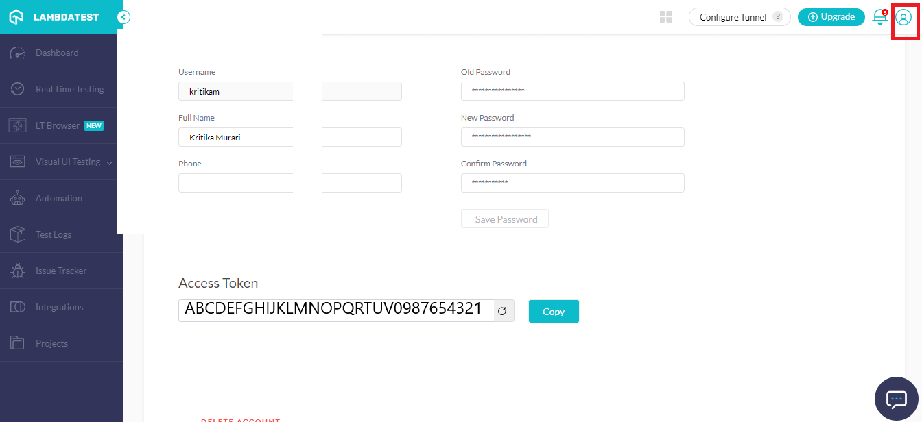 lambdatest account lambdatest account