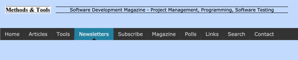 Methods and Tools Methods and Tools