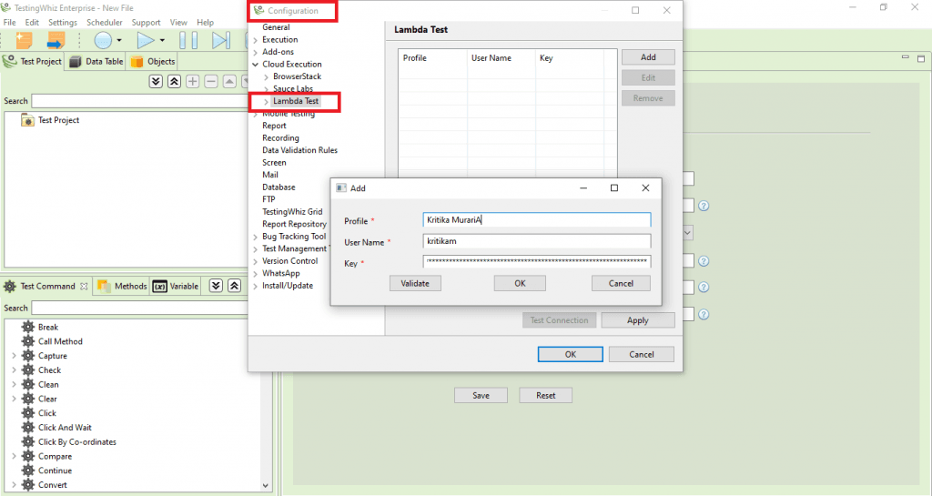 TestingWhiz with lambdatest