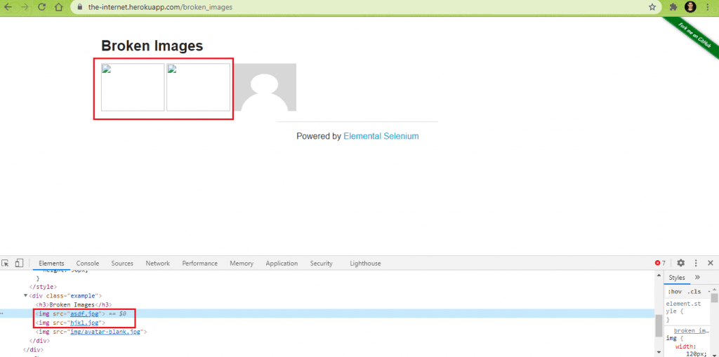 broken images broken images