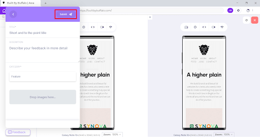 ltbrowser feedback plugin
