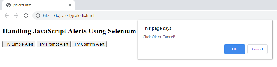Confirm JavaScript Alerts Confirm JavaScript Alerts