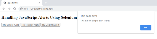 Simple JavaScript Alerts Simple JavaScript Alerts