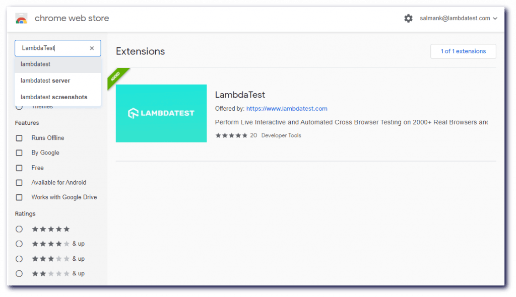 LambdaTest Chrome Extension LambdaTest Chrome Extension