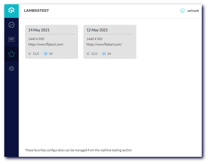 favorite configuration for Screenshot Testing favorite configuration for Screenshot Testing