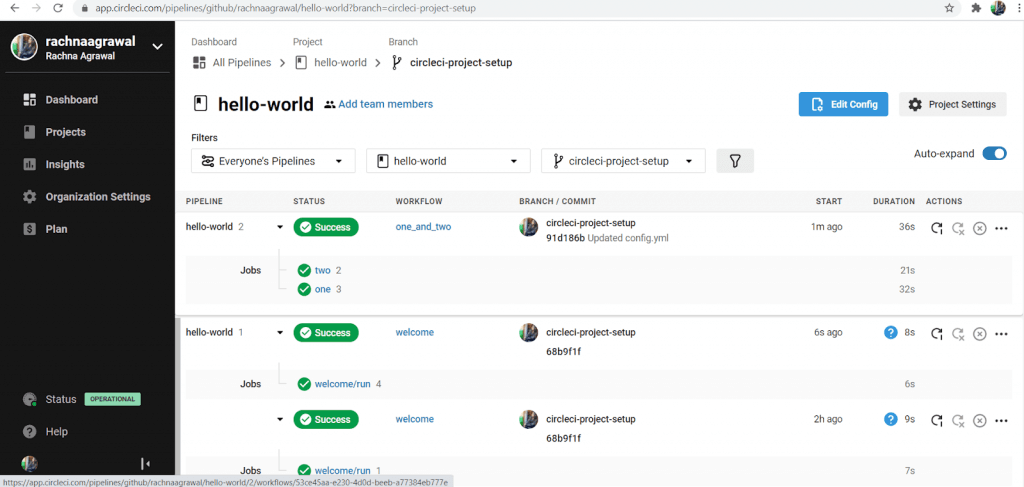CircleCI pipeline CircleCI pipeline