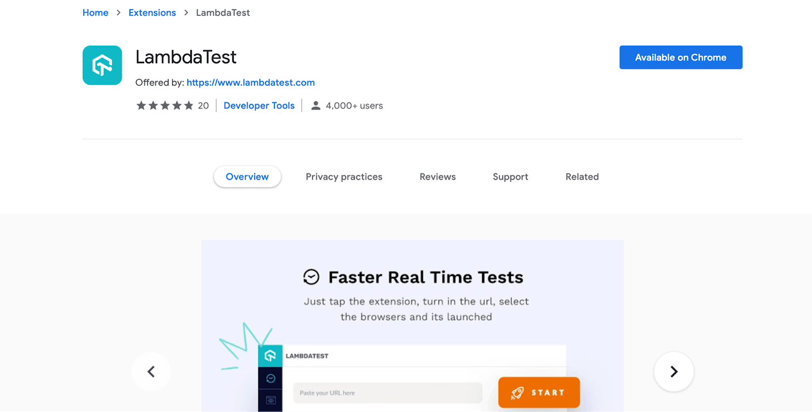 LambdaTest Chrome Extension