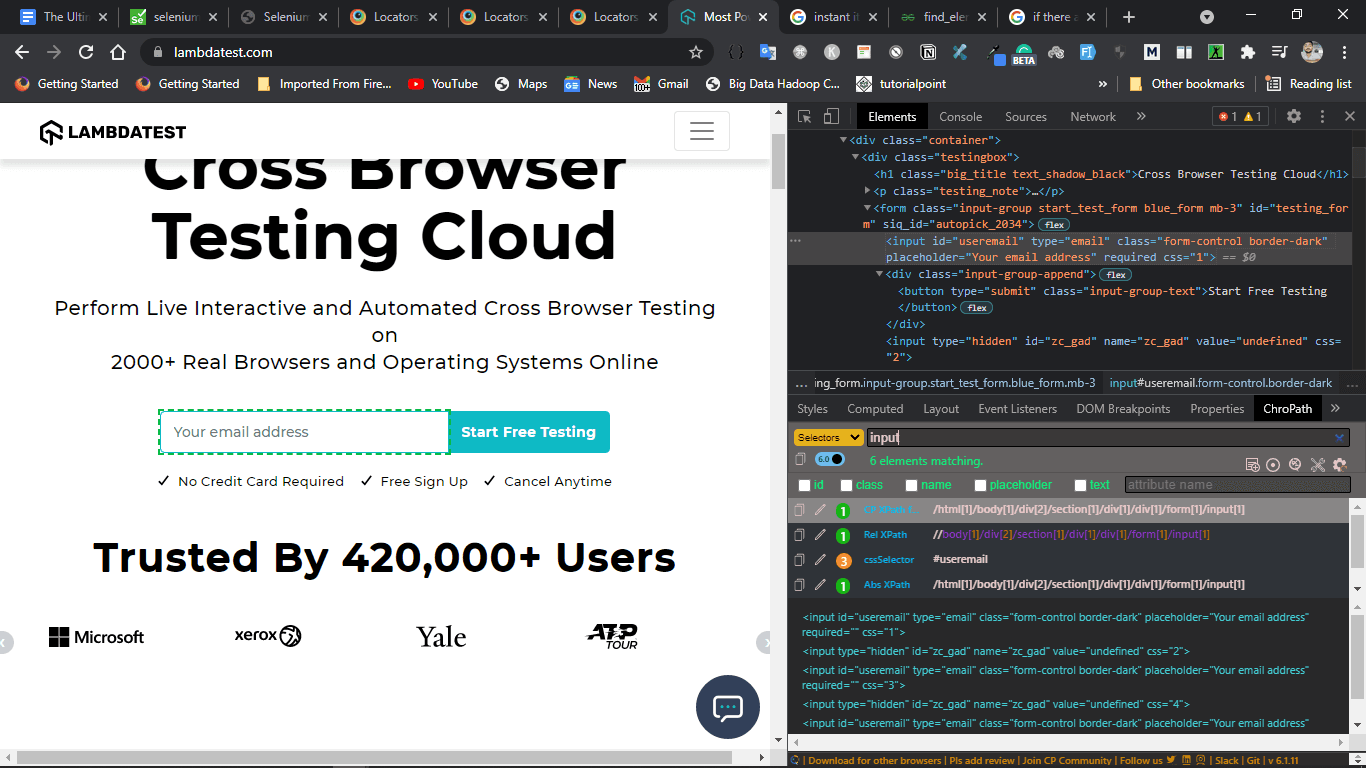 WebElements using WebElements using