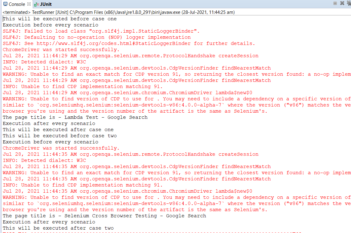 same test runner same test runner