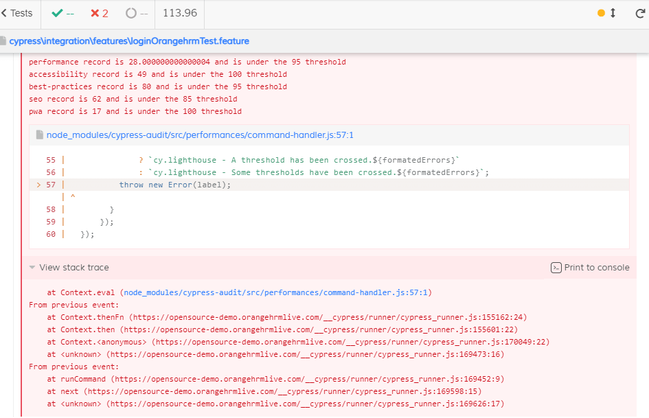 view trace view trace