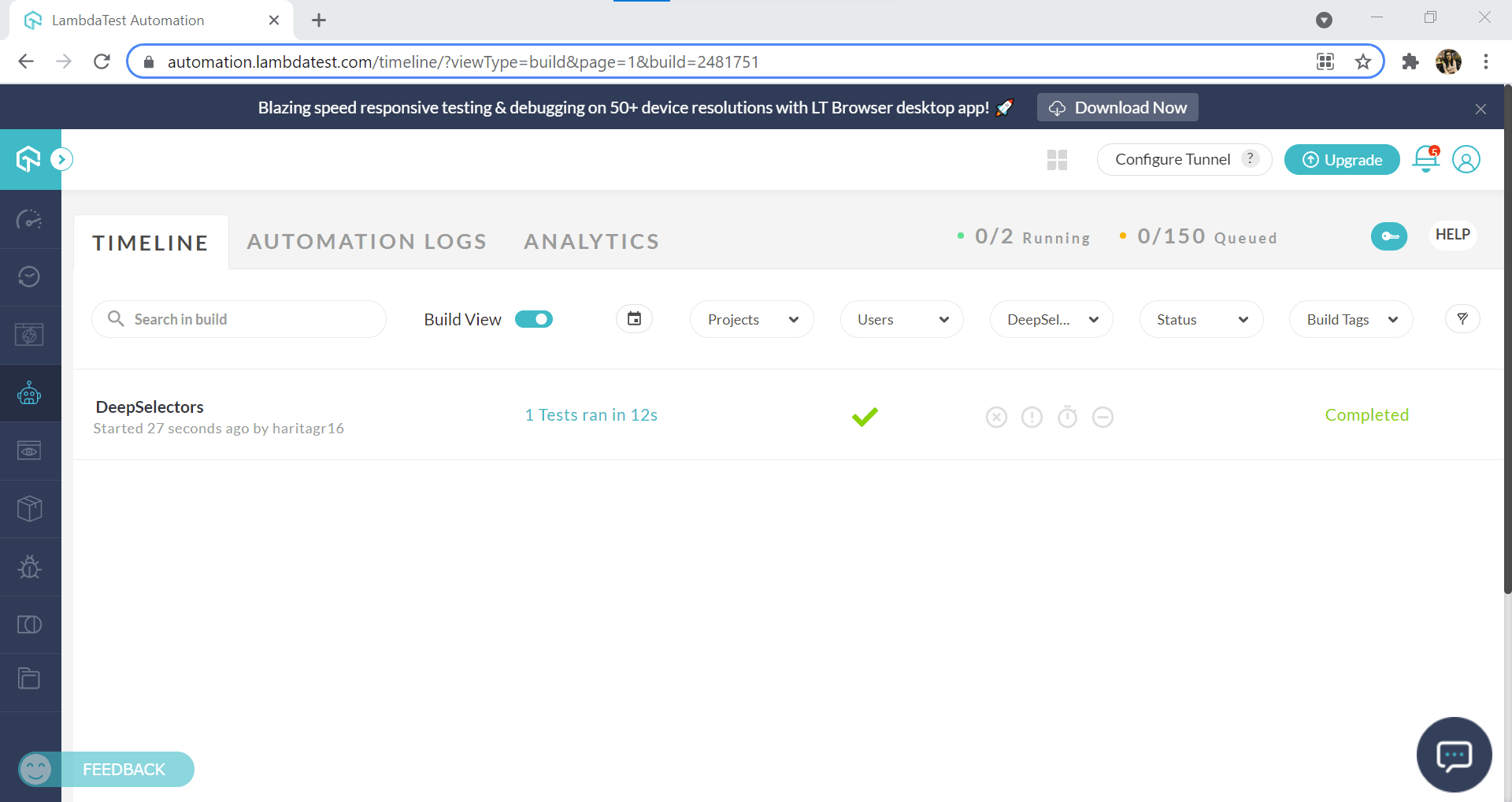 LambdaTest Automation
