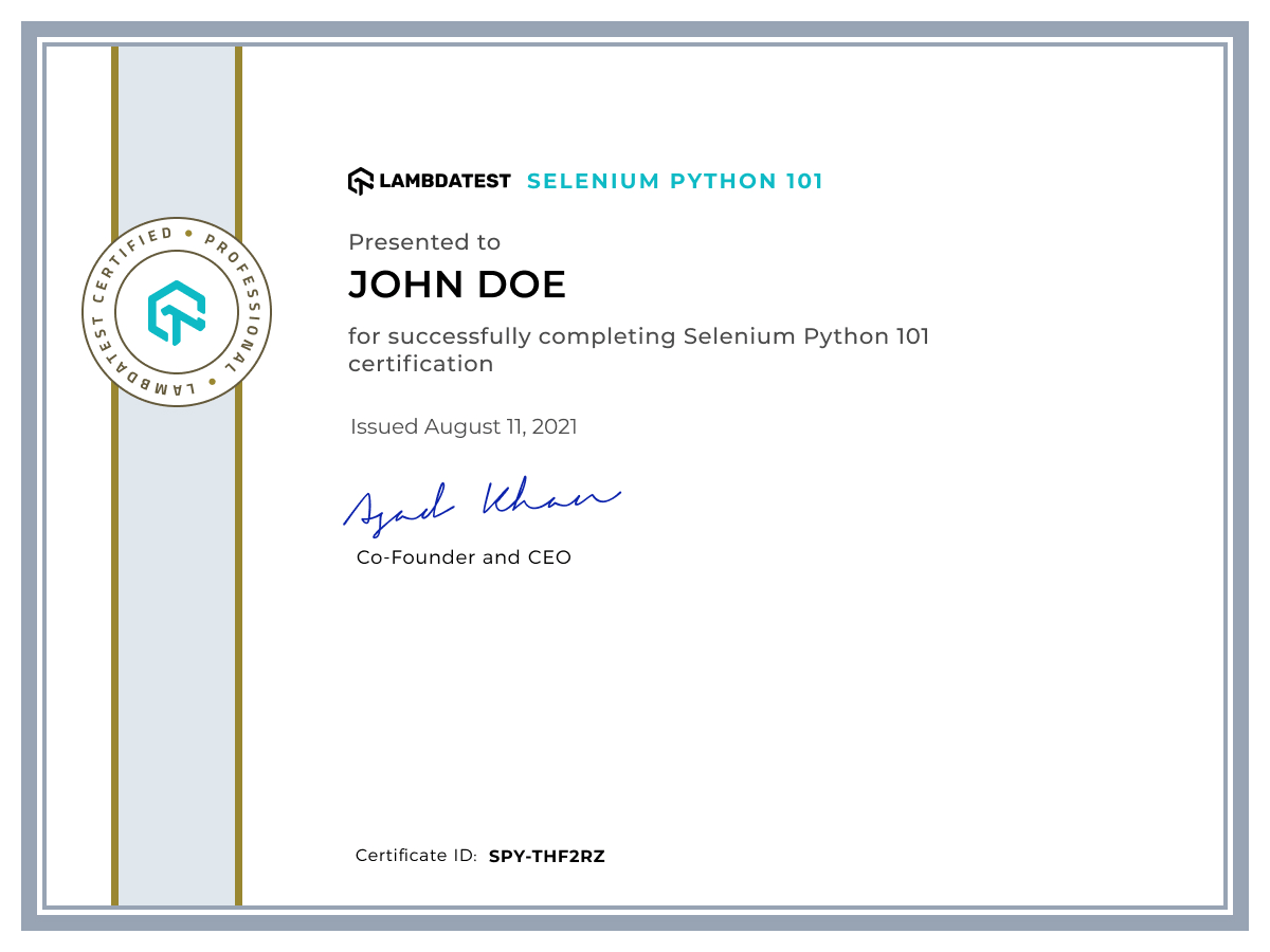 Python 101 Certification