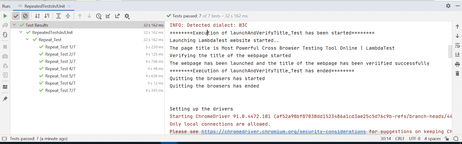Writing test cases repeatedly in JUnit5 Console Output