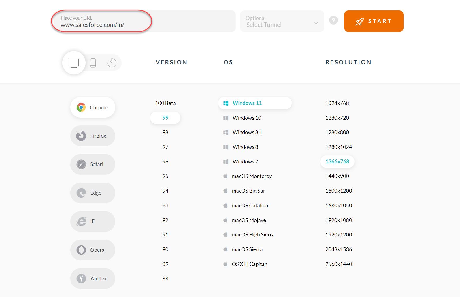 Enter the URL Enter the URL
