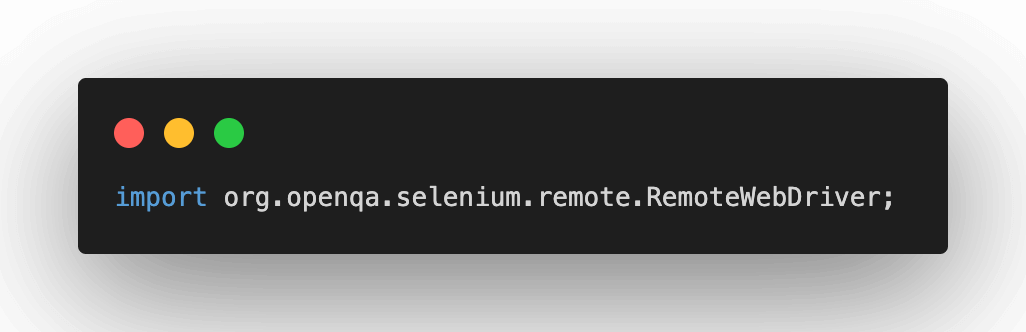 imported class will help you in using the RemoteWebDriver class