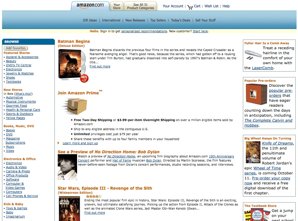 Amazon.com The year 2005 Amazon.com The year 2005