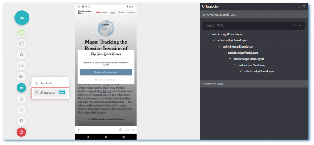 Debug Apps using the new UI Inspector 