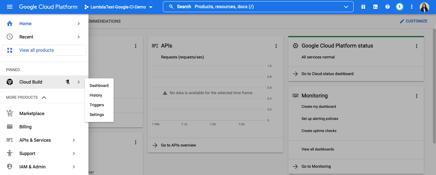 Google Cloud Build with LambdaTest Google Cloud Build with LambdaTest