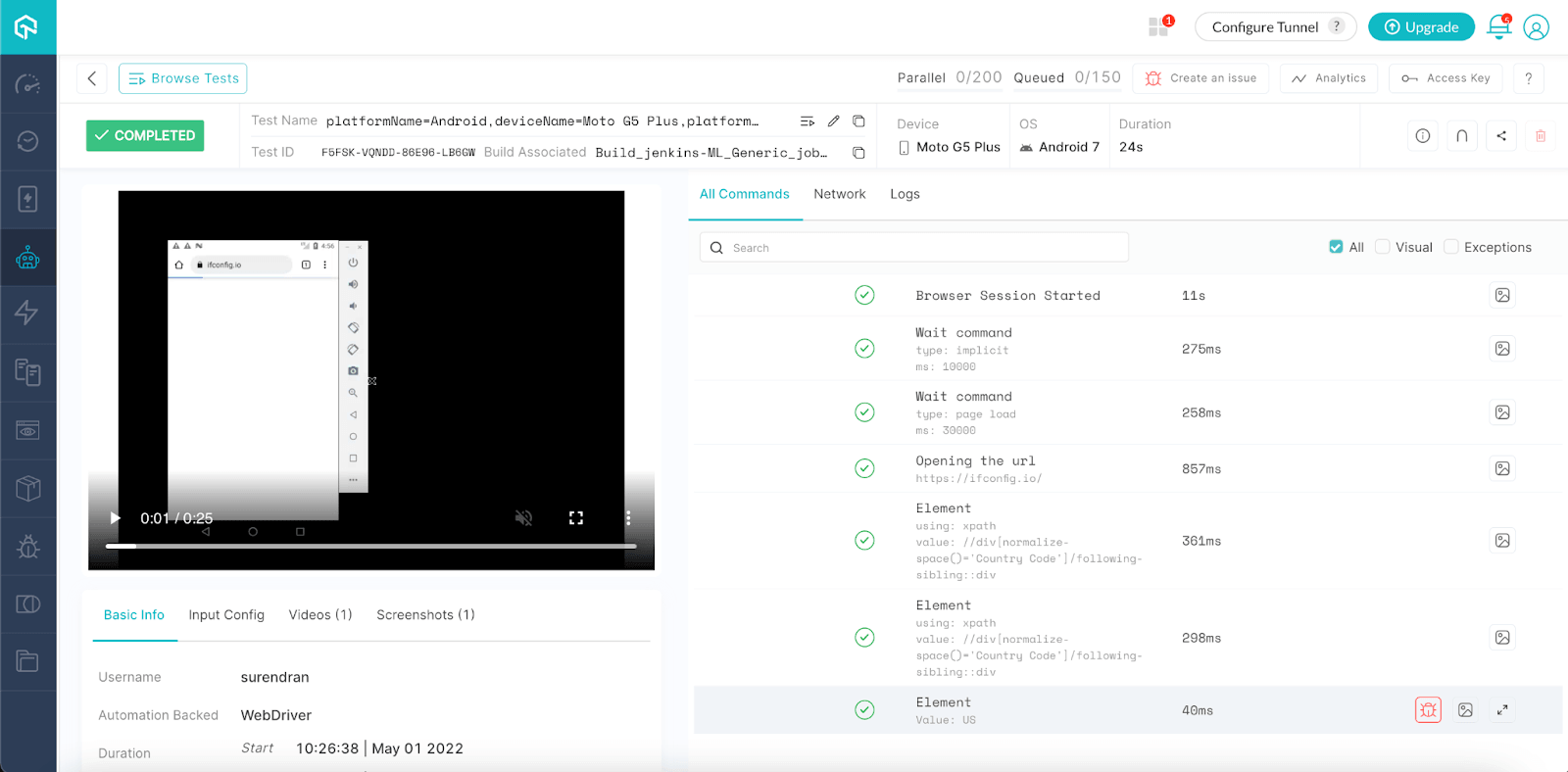 LambdaTest Automation Dashboard LambdaTest Automation Dashboard