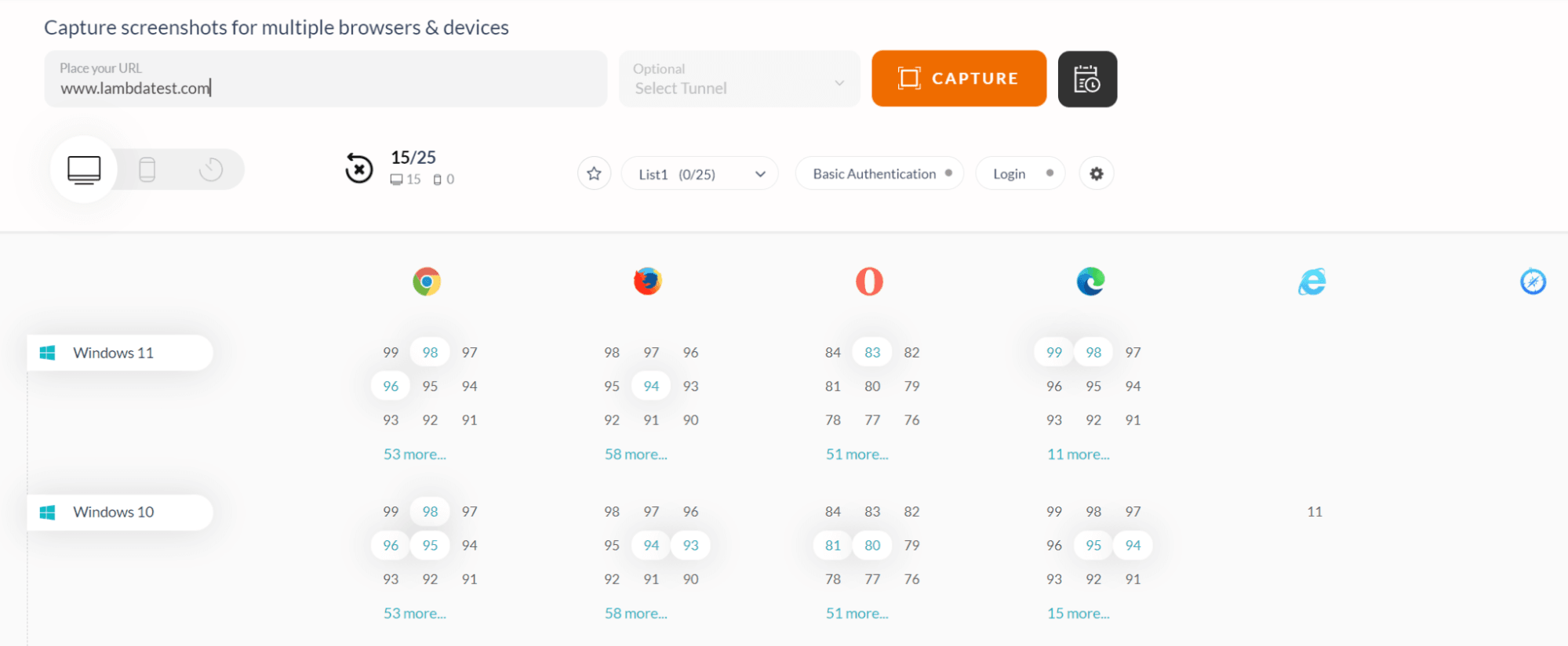 Setting Website URL for Visual Testing